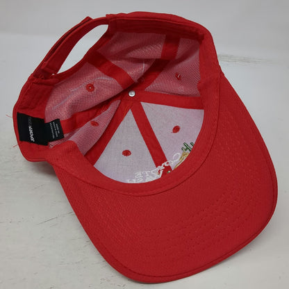 Sport-Tek Baseball Cap Red One Size Coyote Wash Cactus Embroidered Strapback Hat