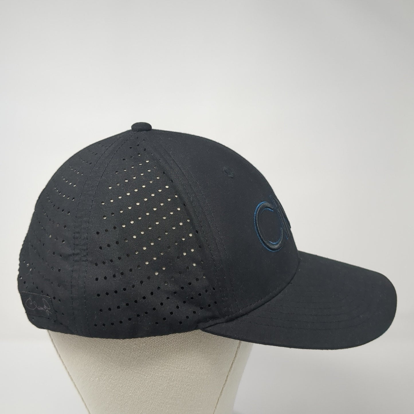 CMG Ecetnene Snapback Hat Black One Size Adjustable Laser Cut Outdoor