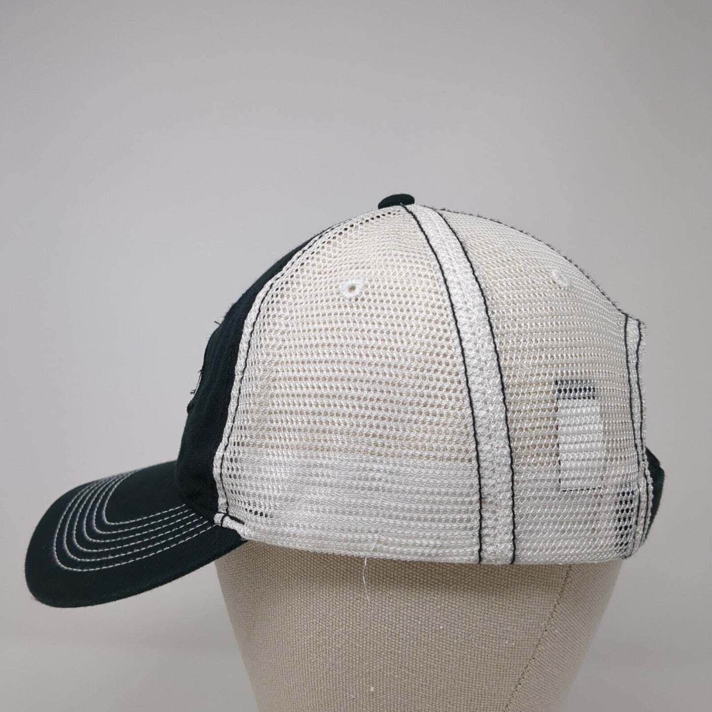 Scout & Cellar Strapback Trucker Hat Black One Size Mesh Back District