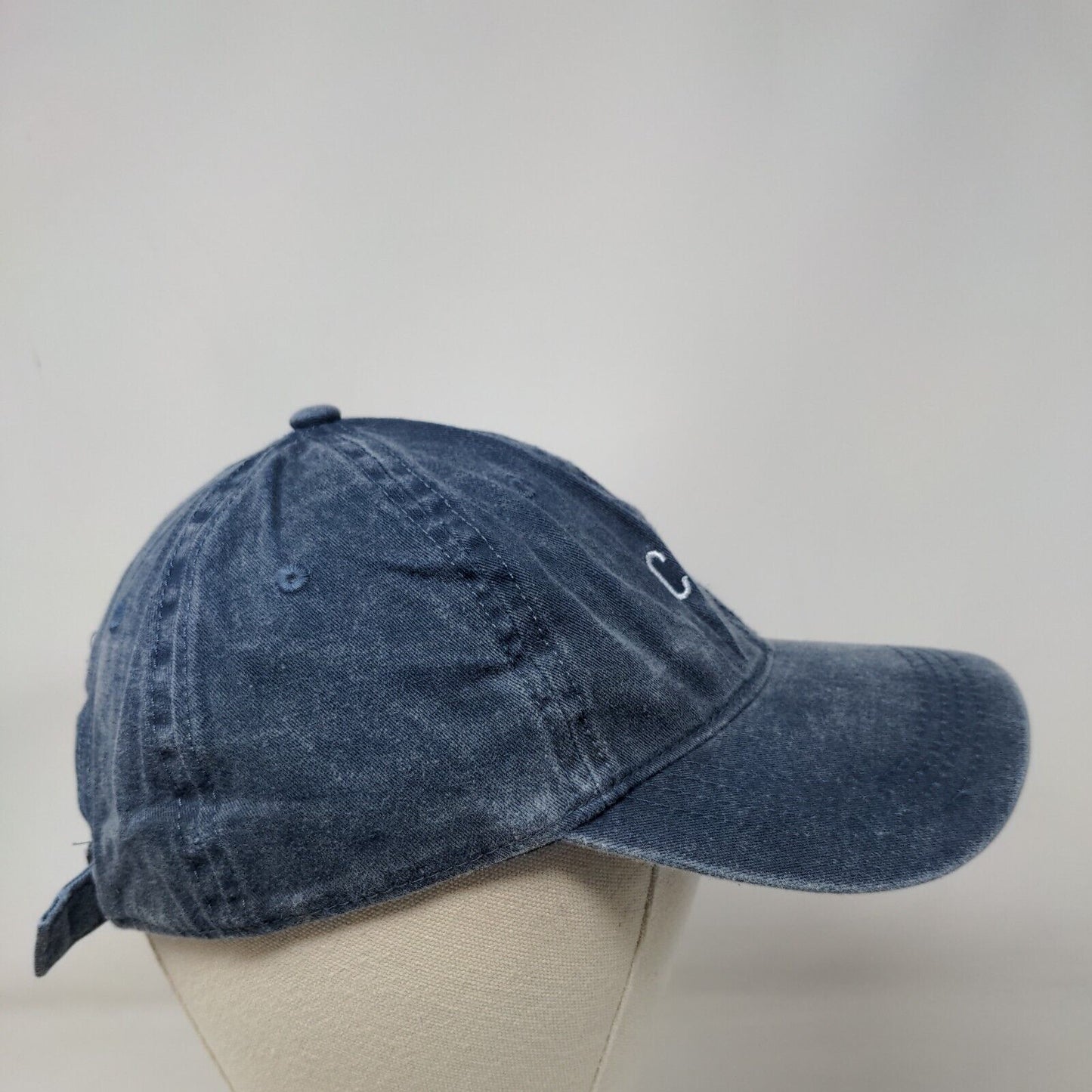Chill Slideback Hat Blue One Size Embroidered Adjustable Solid 6 Panel