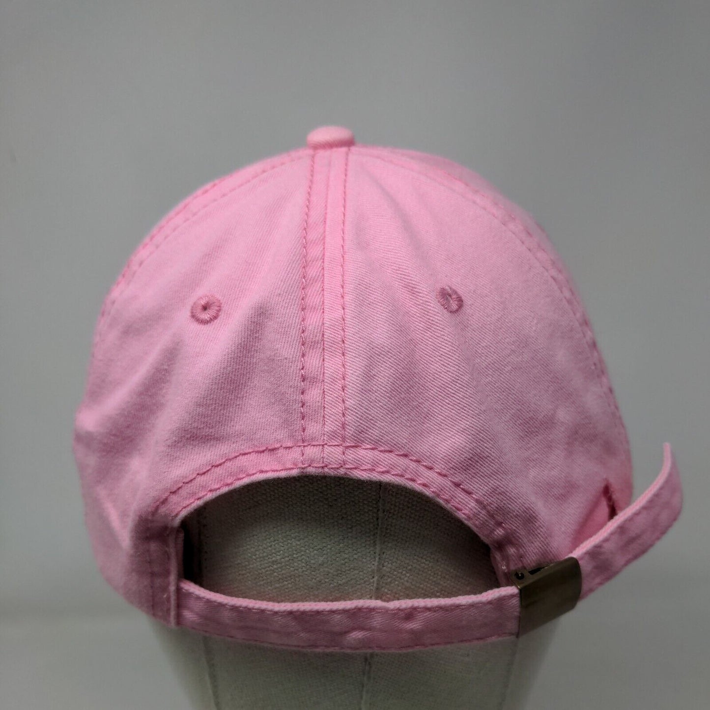 Otto Slideback Hat Pink OSFM Adjustable Vented Holes 6 Panel Blank Cotton
