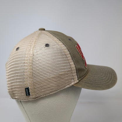 Lewis-Clark State College Legacy Trucker Hat Brown Red One Size Snapback Mesh