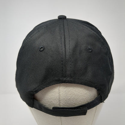 Babe Strapback Hat Black One Size Adjustable Embroidered Vented Holes 6 Panel