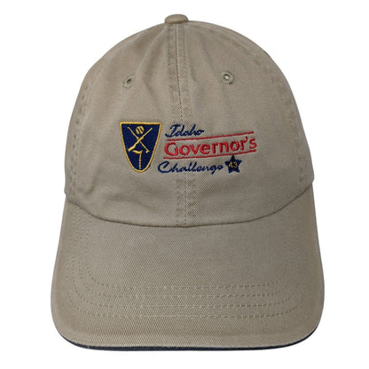 Idaho Governor's Challenge Strapback Hat Tan One Size Embroidered
