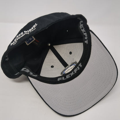Parleys Diesel Performance Fitted Hat Black L-XL Flexfit Embroidered