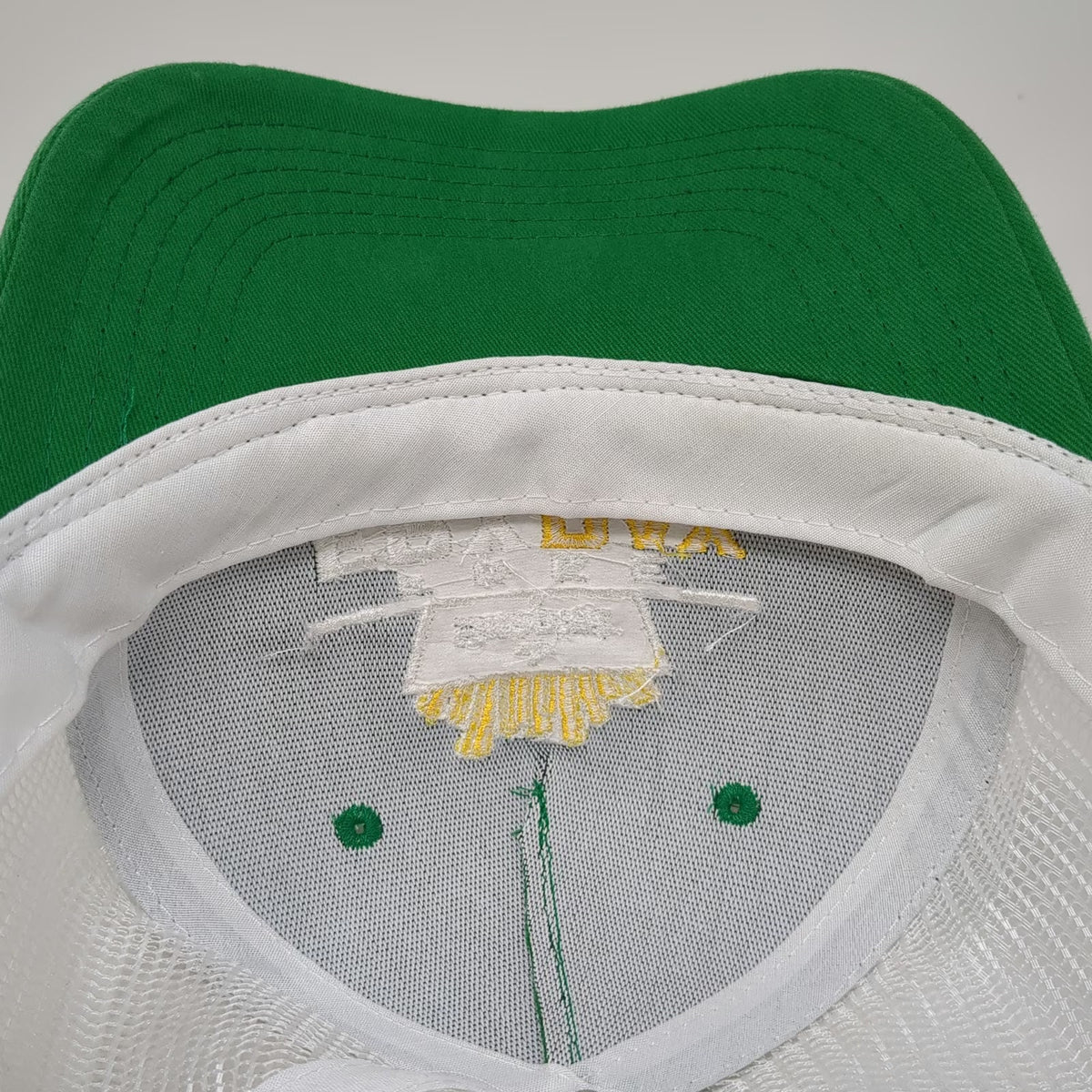 Quake City Caps Simplot Free Fryday Trucker Hat Green White One Size Snapback