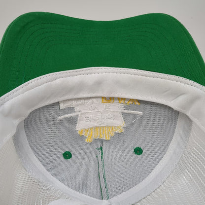 Quake City Caps Simplot Free Fryday Trucker Hat Green White One Size Snapback