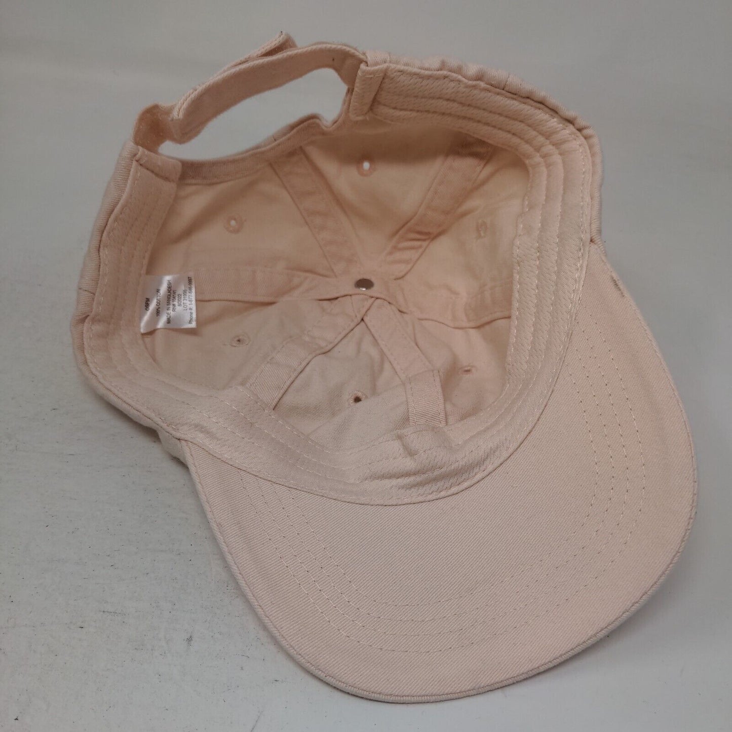 Unbranded Strapback Hat Pink OSFM Adjustable 6 Panel Vent Holes Blank