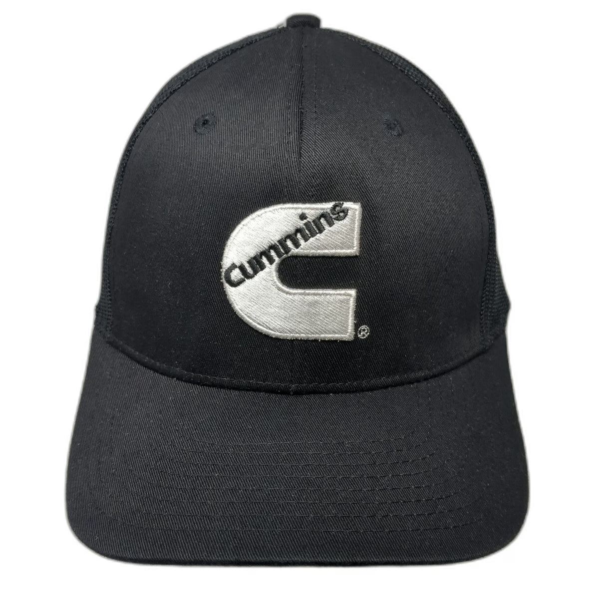 Cummins Trucker Hat Black One Size Mesh Back Structured Embroidered Snapback