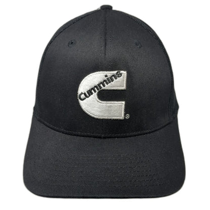 Cummins Trucker Hat Black One Size Mesh Back Structured Embroidered Snapback