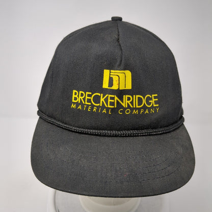 Breckenridge Material Company Snapback Hat Black One Size Adjustable