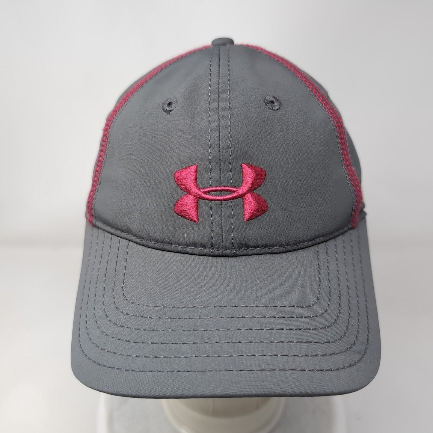 Under Armour Women's Slideback Hat Gray OSFA Adjustable Embroidered 6 Panel