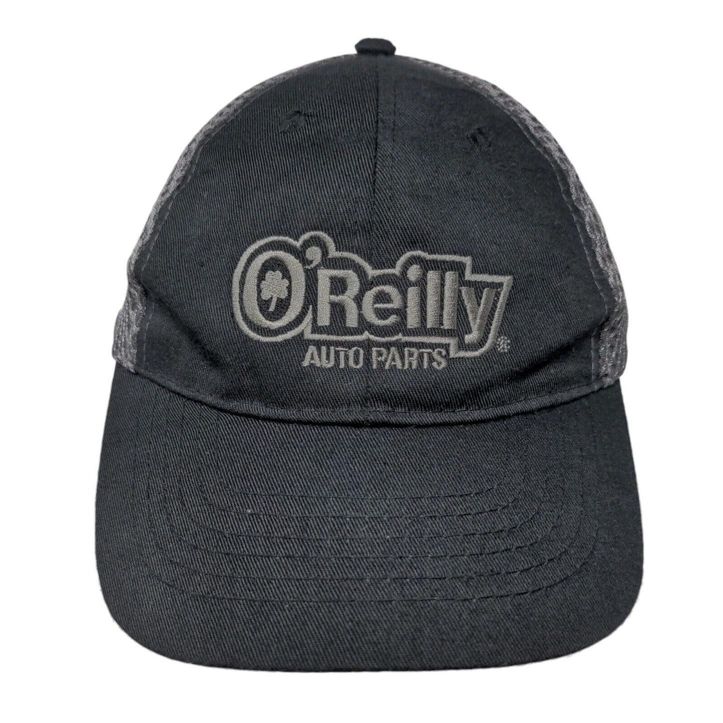O'Reilly Auto Parts Strapback Mesh Back Hat Black One Size Embroidered