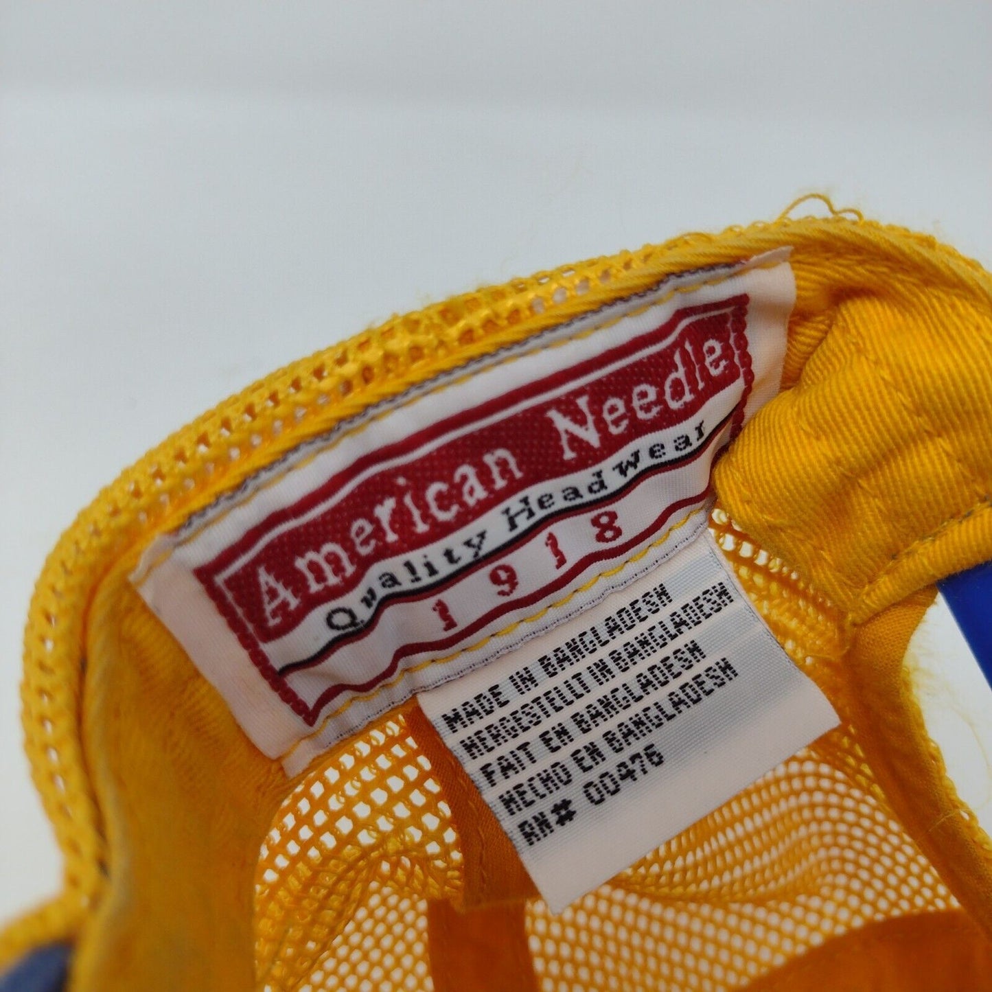 Letter S Patch Snapback Trucker Hat Multi OSFA Mesh Back American Needle