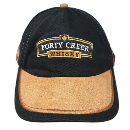 AJM International Forty Creek Whisky Baseball Cap Black Brown One Size Suede