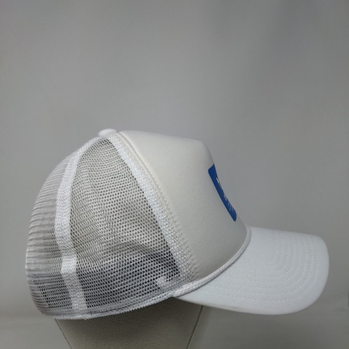 Adidas Snapback Trucker Hat White OSFA Adjustable Mesh Back Rope Polyester