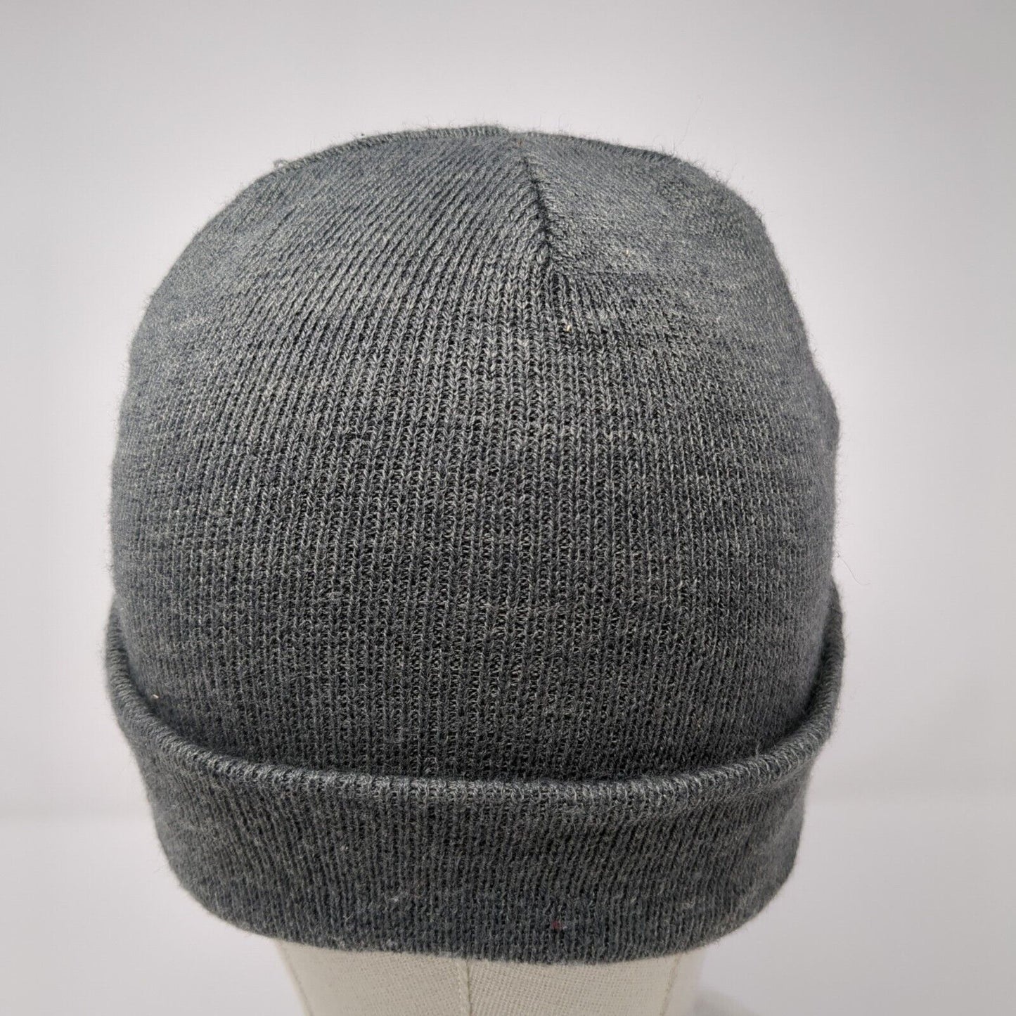George Knit Beanie Hat Gray One Size Stretch Solid Blank Outdoor