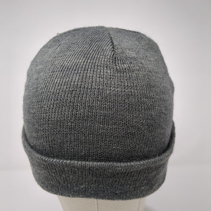 George Knit Beanie Hat Gray One Size Stretch Solid Blank Outdoor