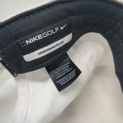 Nike Baseball Cap White One Size Embroidered Swoosh Logo Strapback Golf Hat