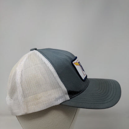 B&B Patch Snapback Mesh Back Trucker Hat Gray One Size Colorblock