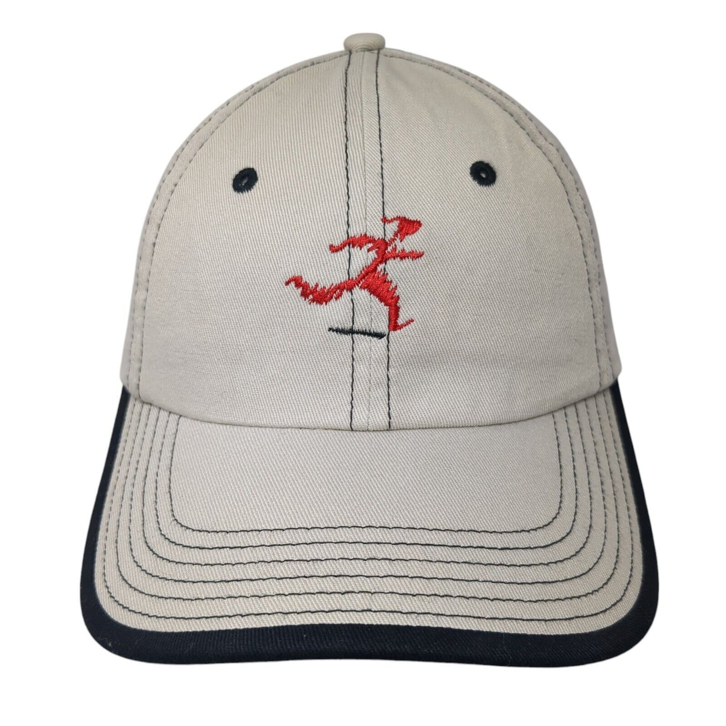 Shu's Idaho Running Co. Strapback Hat Tan One Size Adjustable Port Authority