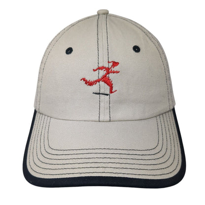 Shu's Idaho Running Co. Strapback Hat Tan One Size Adjustable Port Authority