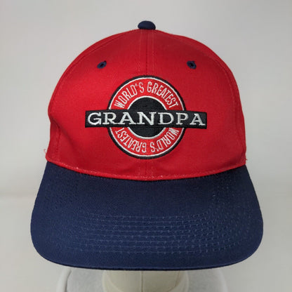 World's Greatest Grandpa Snapback Hat Multicolor OSFA Embroidered Signatures