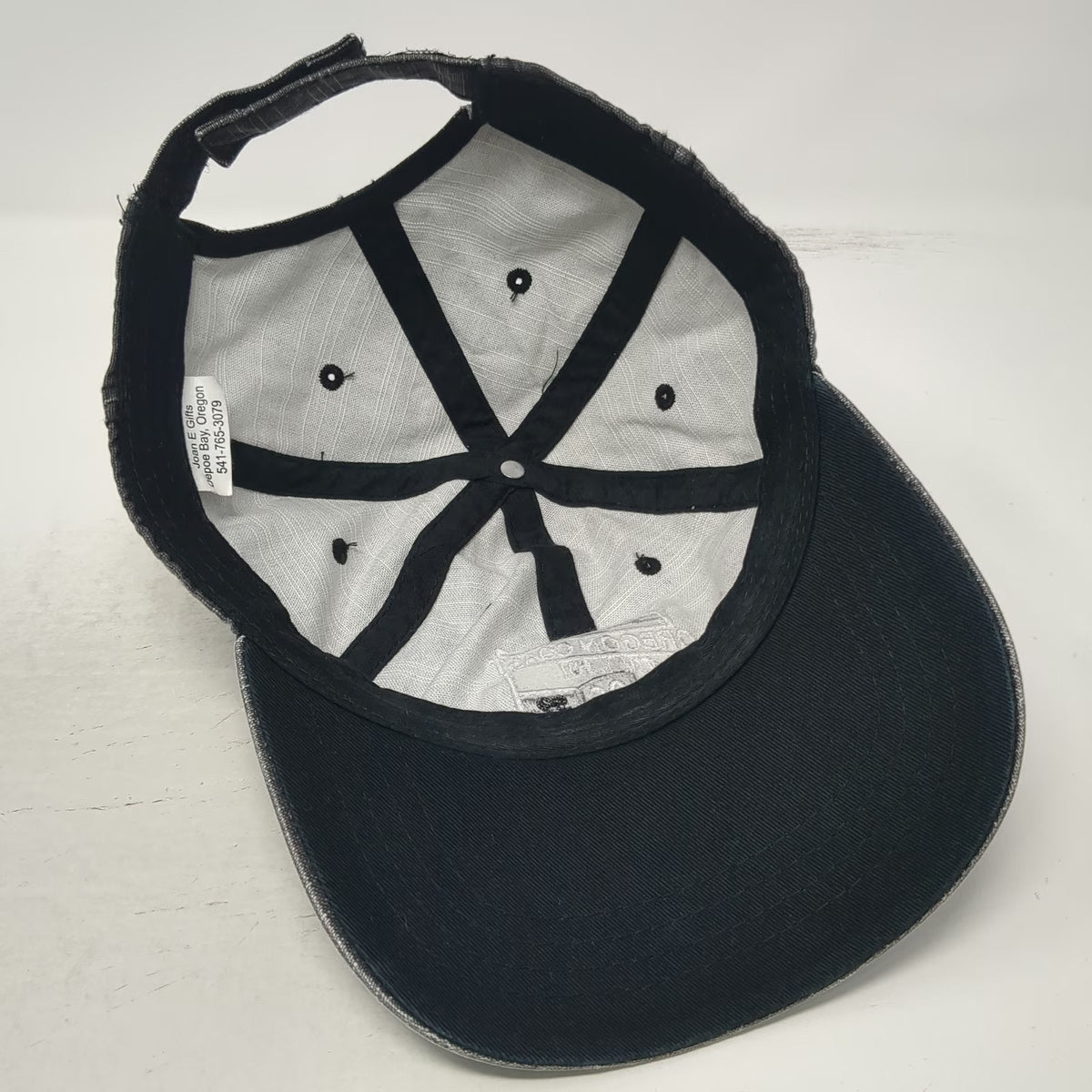 Joan E Gifts Baseball Cap Gray OSFM Oregon Coast HWY 101 Shield Embroidered Hat