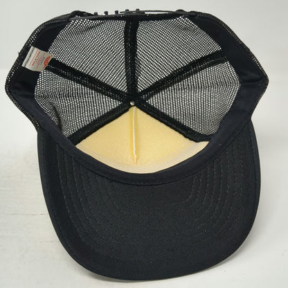 AJD Trucker Hat Black White L Billings Volcanos Pro Basketball Mesh Snapback Cap