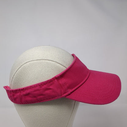 Unbranded Strapback Sun Visor Hat Pink One Size Solid Adjustable Blank