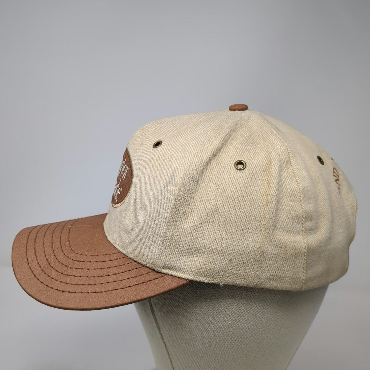TaylorMade Baseball Cap Brown One Size Leather Strapback Golf Find Your Game Hat