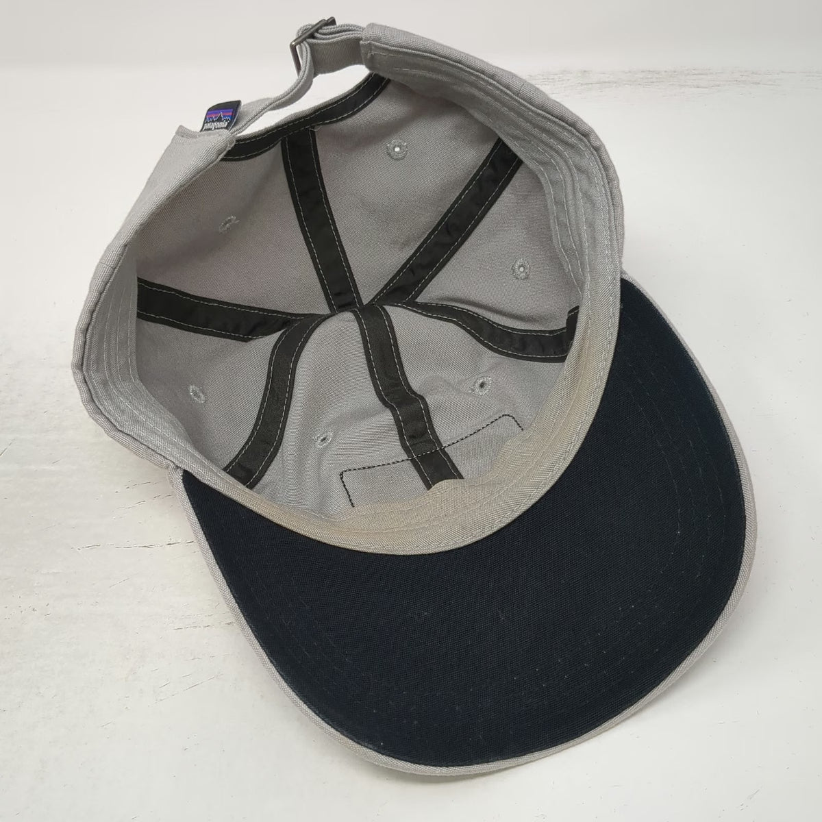 Patagonia Baseball Cap Gray One Size Trout Patch Hat Slideback Adjustable Canvas