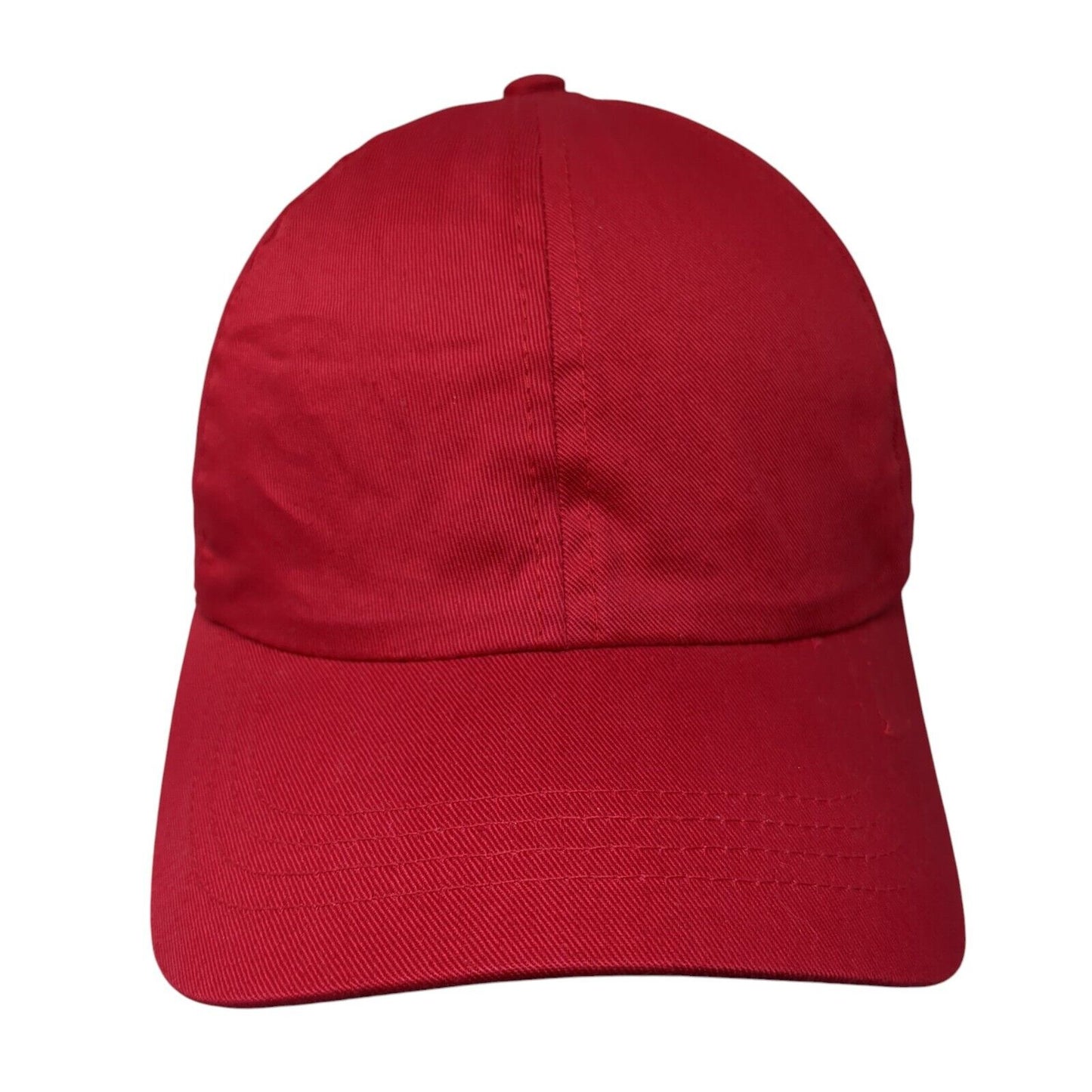 North Crest Slideback Hat Red One Size Adjustable Vented Holes 6 Panel Blank