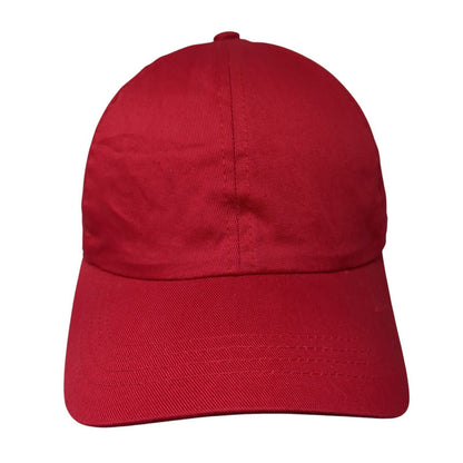 North Crest Slideback Hat Red One Size Adjustable Vented Holes 6 Panel Blank