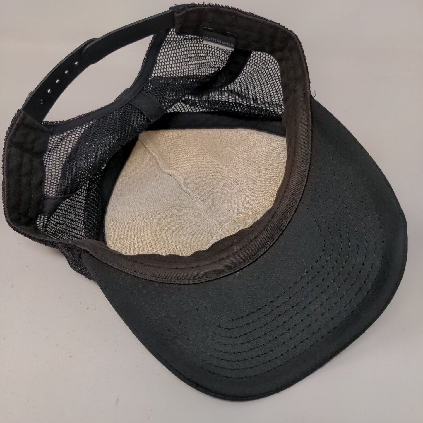 Mustache Snapback Mesh Back Trucker Hat Black One Size Quiksilver