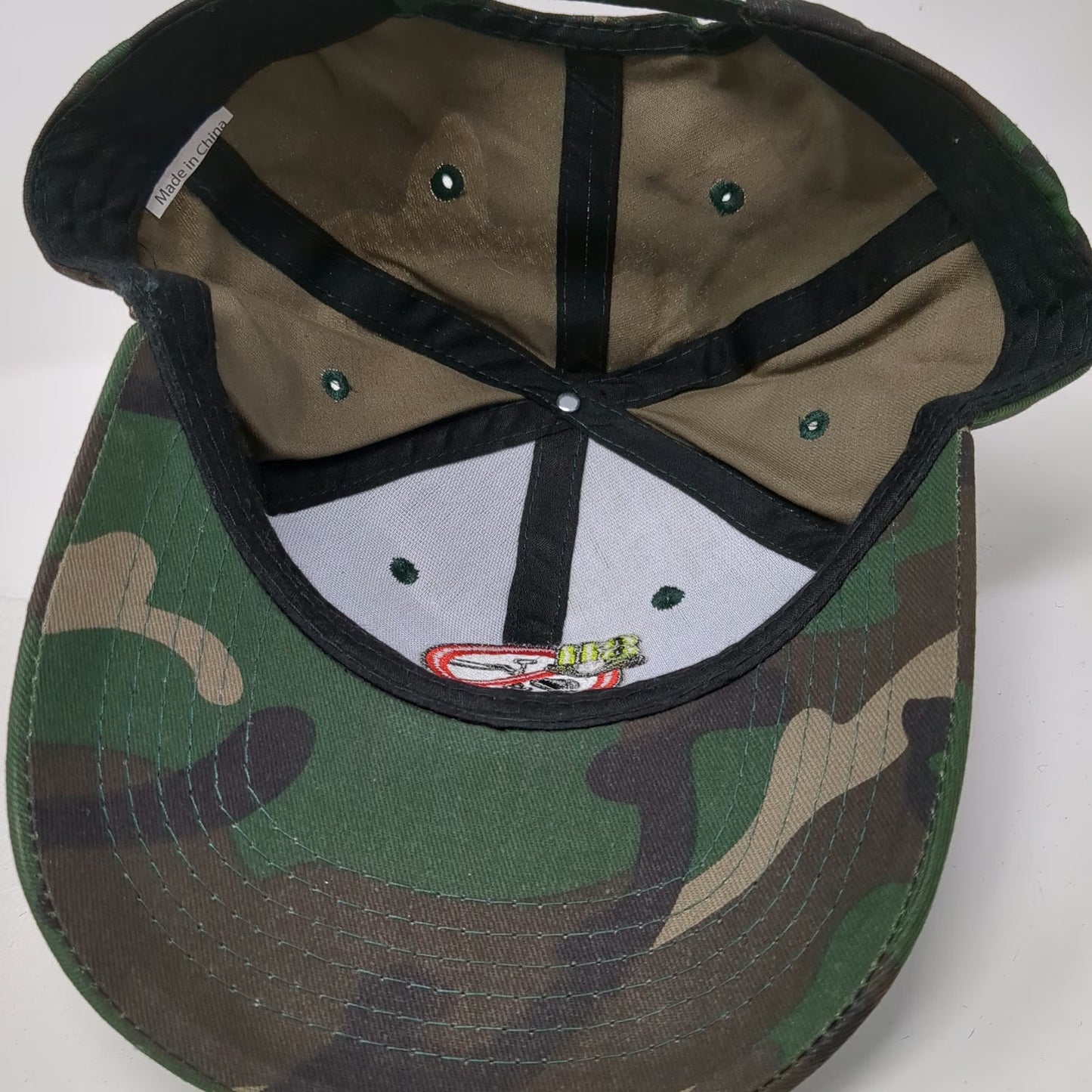 Baseball Cap Green One Size DigSafe 811 Logo Strapback Hat Camo Shovel Safety