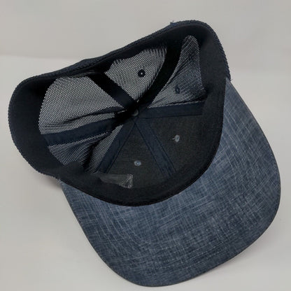 D.L. Evans Bank Idaho Patch Fitted Mesh Back Trucker Hat Blue S/M Legacy