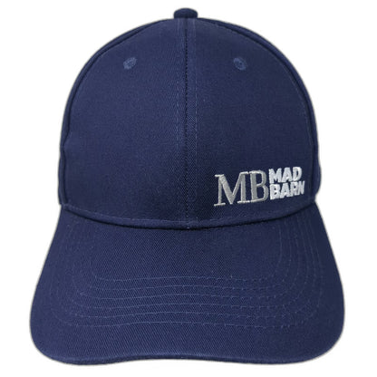 MB Mad Barn Logo Embroidered Blue Baseball Cap One Size Adjustable Slideback Hat
