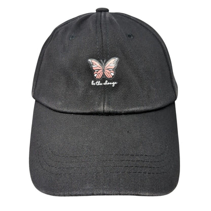 Be The Change Butterfly Slideback Hat Black OS Adjustable 6 Panel Polyester