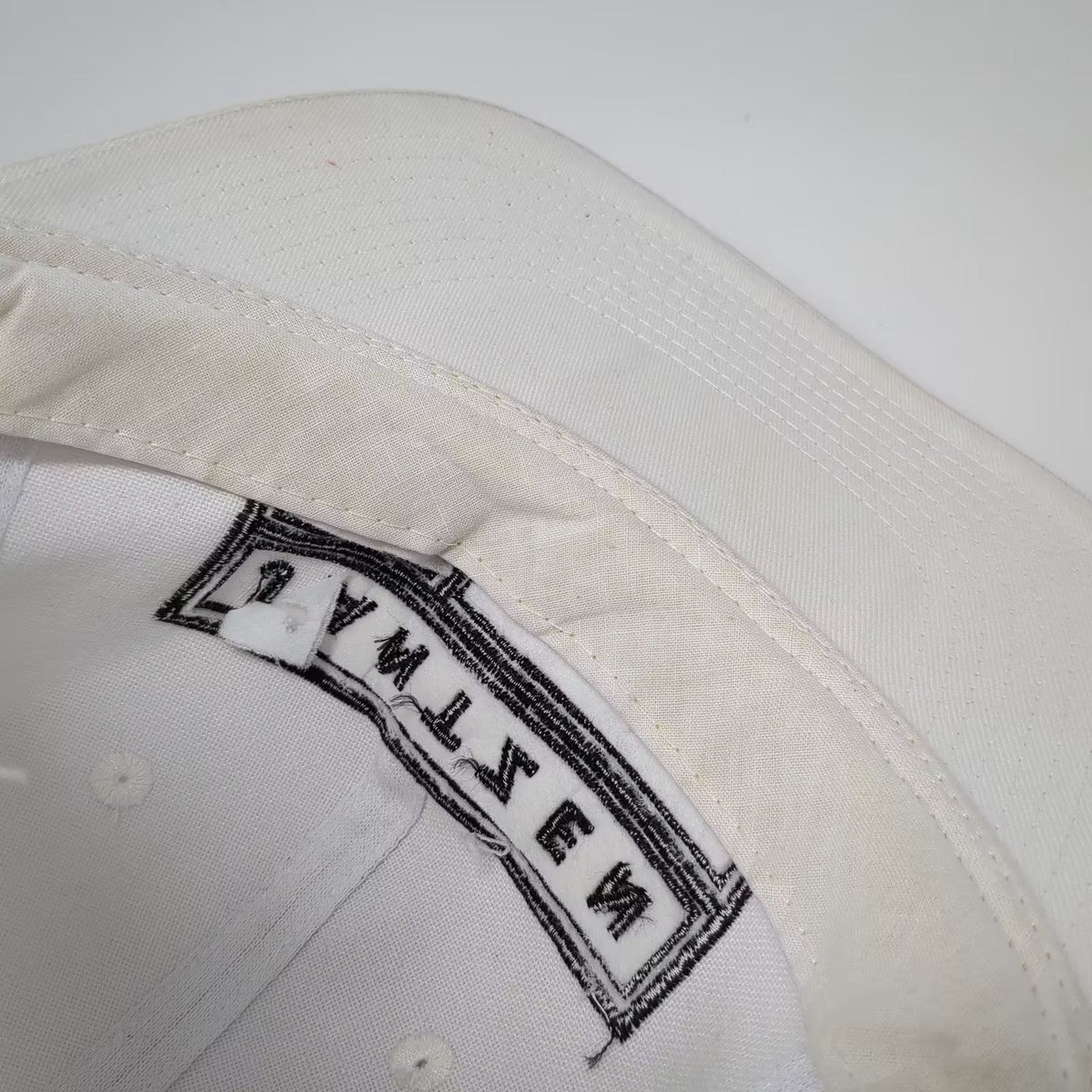 Jantzen White Baseball Cap One Size Embroidered Patch Diver Waves Hat Vintage