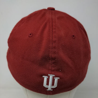 Nike Team Men's Swoosh Flex Fitted Hat Red Size M/L IU Indiana Hoosiers Logo