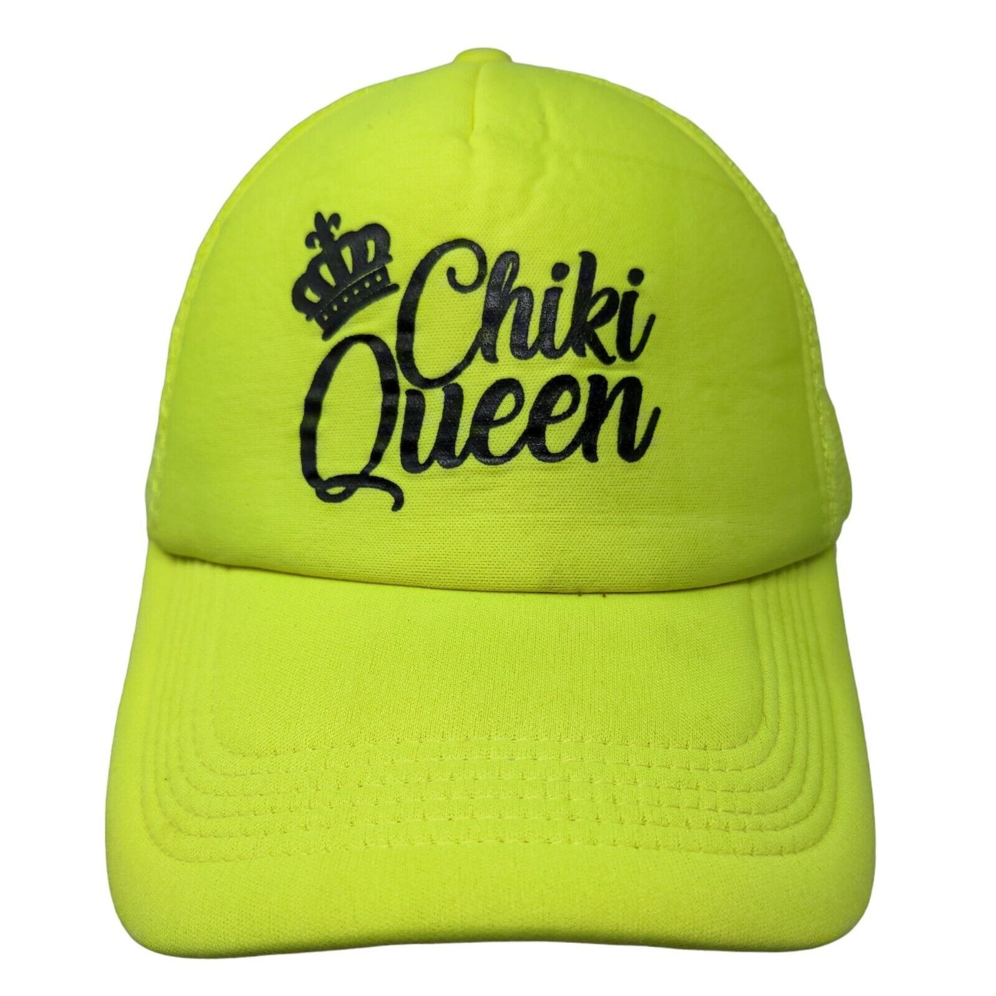 Chiki Queen Snapback Mesh Back Trucker Hat Green Adjustable Breathable