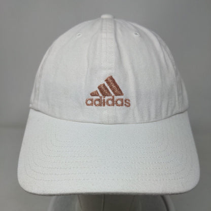 Adidas Aeroready Slideback Hat White One Size Embroidered 3 Stripes