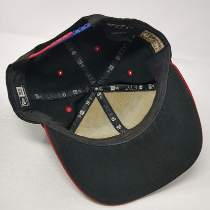 New Era Philadelphia 76ers Snapback Hat Black Red One Size 9FIFTY NBA Hardwood