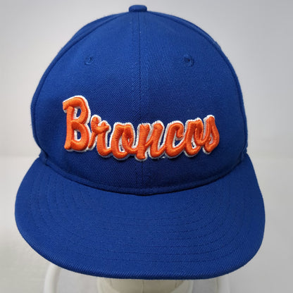 Denver Broncos NFL New Era Snapback Blue One Size Hat 9FIFTY Flat Brim Script