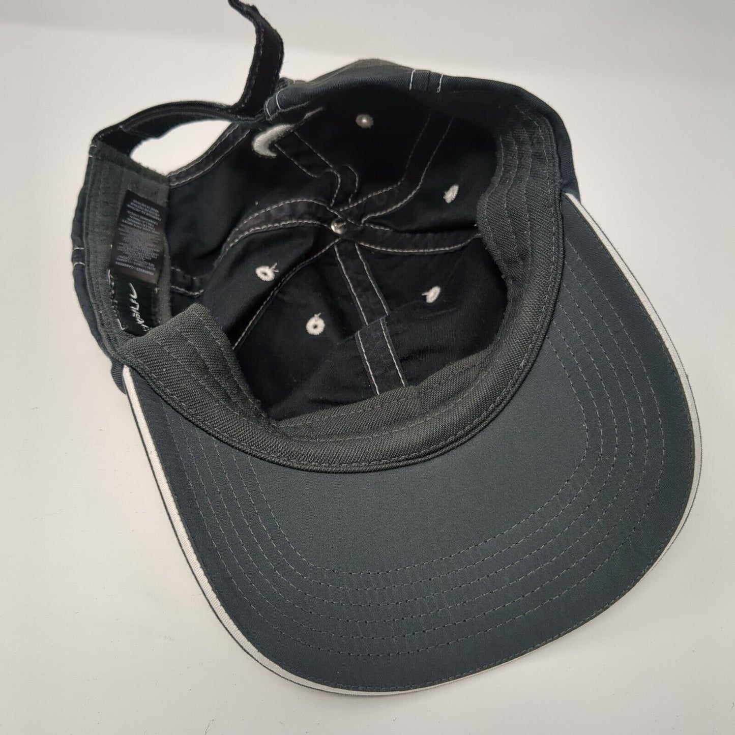Nike Golf Swoosh Strapback Hat Gray One Size Adjustable Embroidered