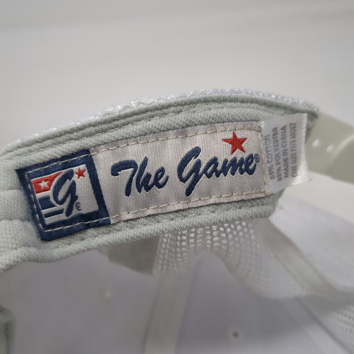 The Game White Trucker Hat One Size Snapback Juice Pod Palm Tree Mesh Back