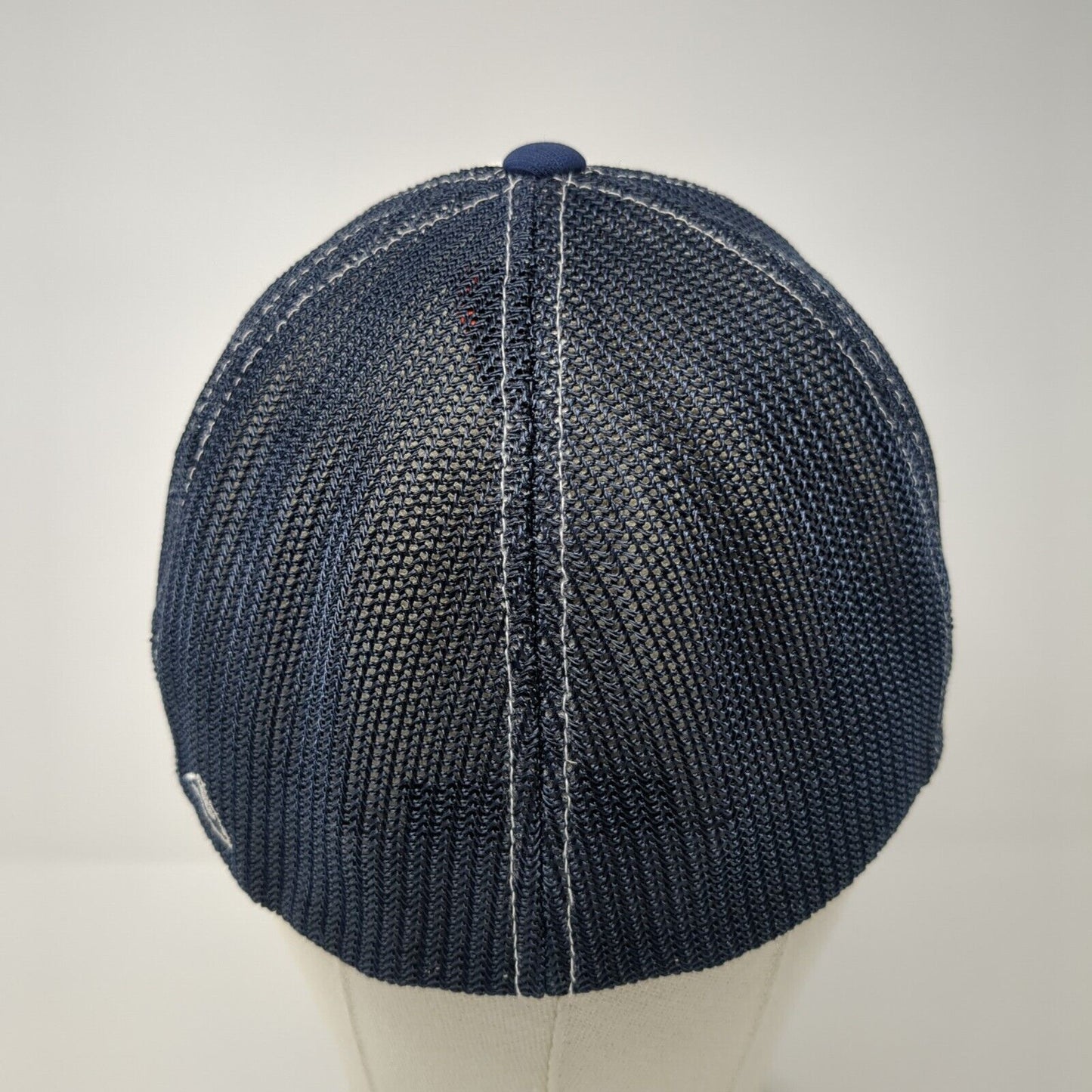 Letter N Fitted Mesh Back Trucker Hat Blue 7 3/8-8 Pacific Headwear