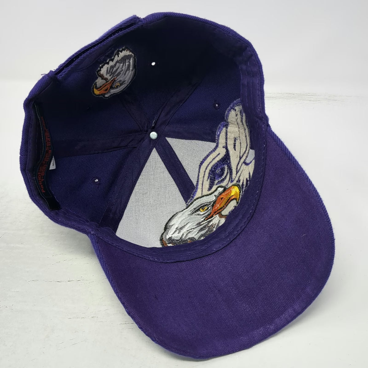 Patriotic Jac Sales Purple One Size Baseball Cap Hat Eagle Head Brim Embroidery