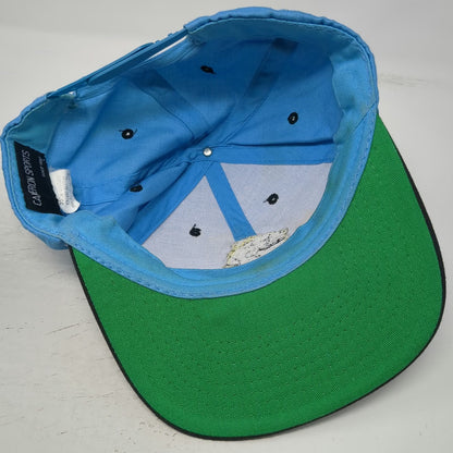 Cameron Sports Snapback Blue Black One Size Green Underbrim Caveman Graphic Hat